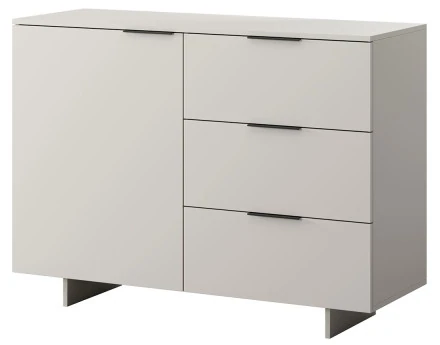 Buffet bas beige 3 tiroirs et 1 porte 120 cm Canterbury