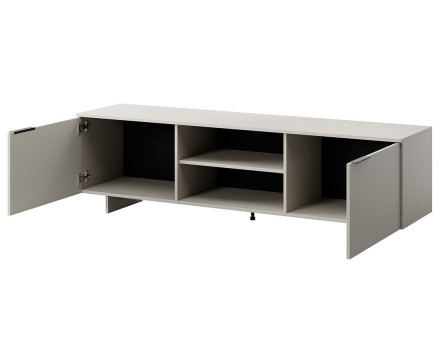 Meuble TV beige 2 portes et 2 tiroirs 180 cm Canterbury