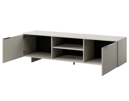 Meuble TV beige 2 portes et 2 tiroirs 180 cm Canterbury