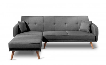 Folke - Canapé d'angle réversible scandinave convertible en tissu - 239x85x158cm Folke - Canapé d'angle réversible scandinave convertible en tissu - 239x85x158cm