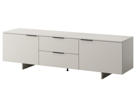 Meuble TV 2 tiroirs beige 2 tiroirs et 2 portes 180 cm Canterbury