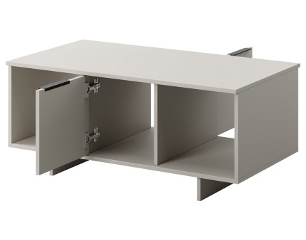 Table basse beige 2 niches et 2 portes 100 cm Canterbury