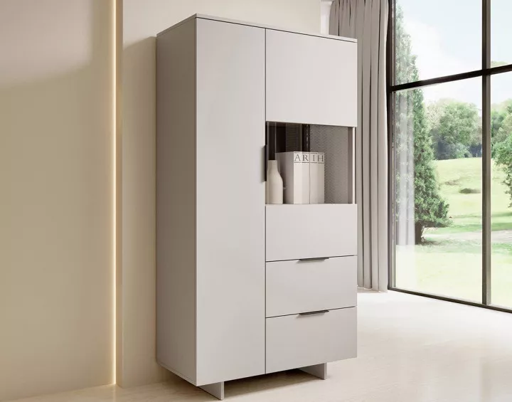 Vitrine beige 170 cm Canterbury