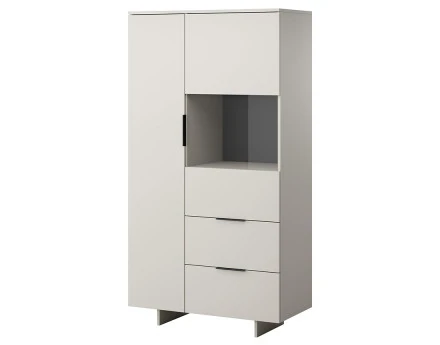 Vitrine beige 2 portes et 2 tiroirs 170 cm Canterbury