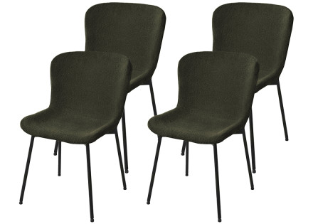 Lot de 4 chaises kaki 80 cm Castillo