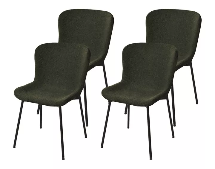 Lot de 4 chaises kaki 80 cm Castillo