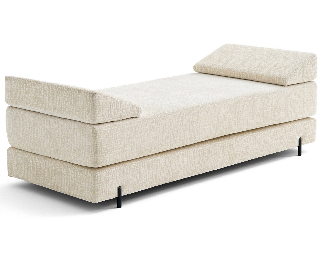 Banquette 3 places convertible en tissu velours relief Brescia