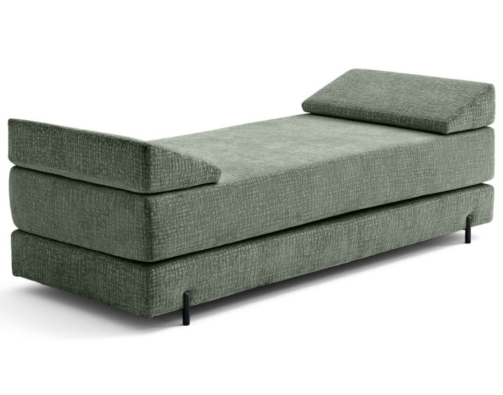 Banquette 3 places convertible en tissu velours relief Brescia