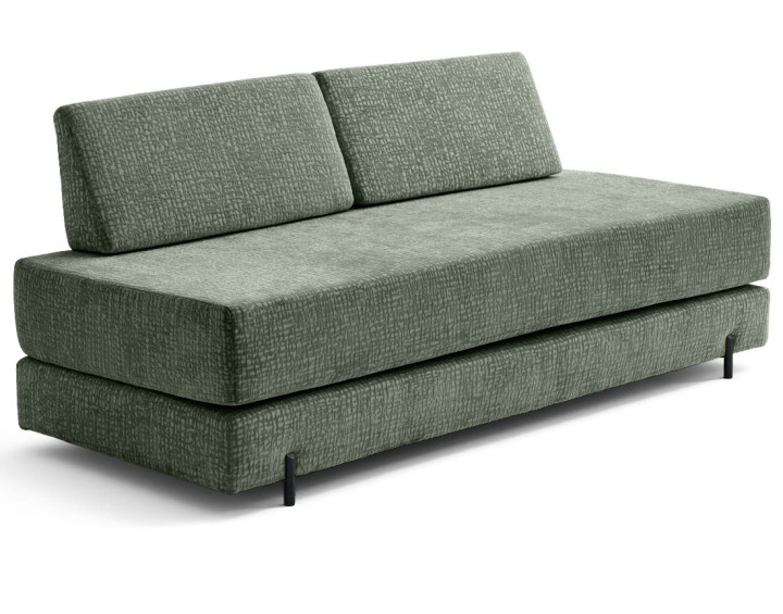 Banquette 3 places convertible en tissu velours relief Brescia