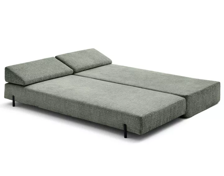 Banquette 3 places convertible en tissu velours relief Brescia