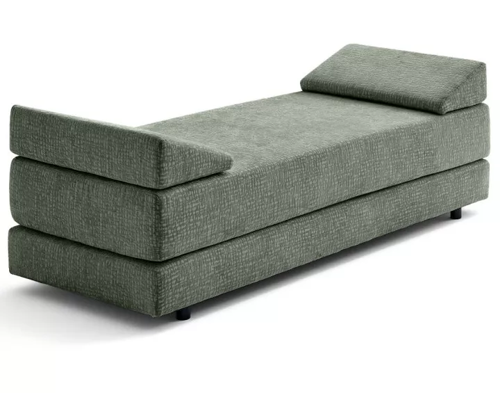 Banquette 3 places convertible en tissu velours relief Brescia