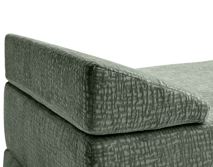 Banquette 3 places convertible en tissu velours relief Brescia