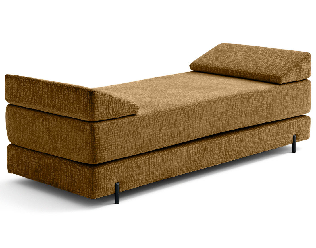 Banquette 3 places convertible en tissu velours relief Brescia