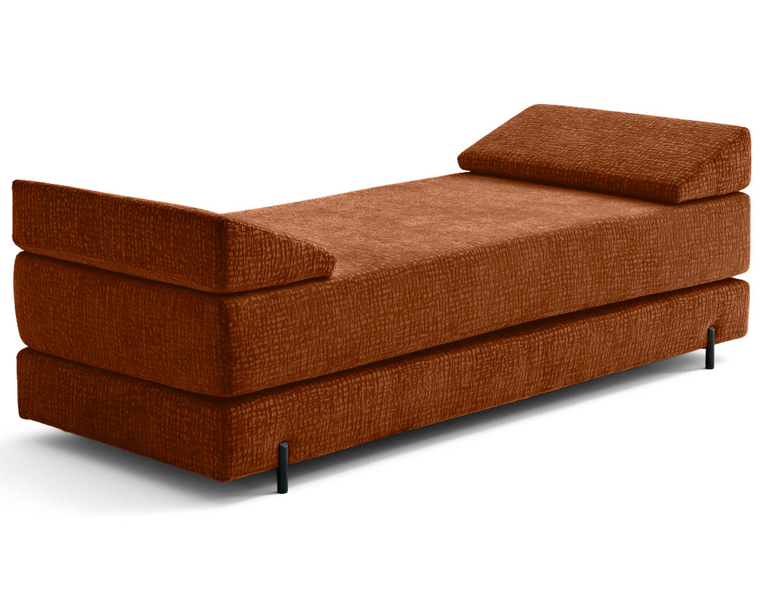 Banquette 3 places convertible en tissu velours relief Brescia