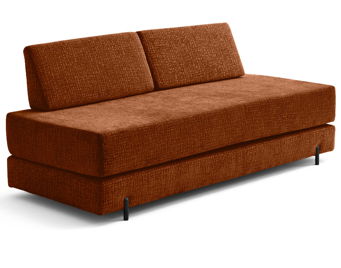 Banquette 3 places convertible en tissu velours relief Brescia
