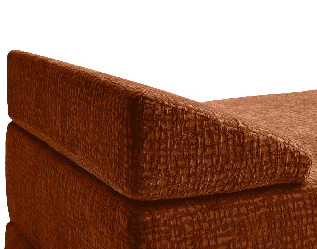 Banquette 3 places convertible en tissu velours relief Brescia