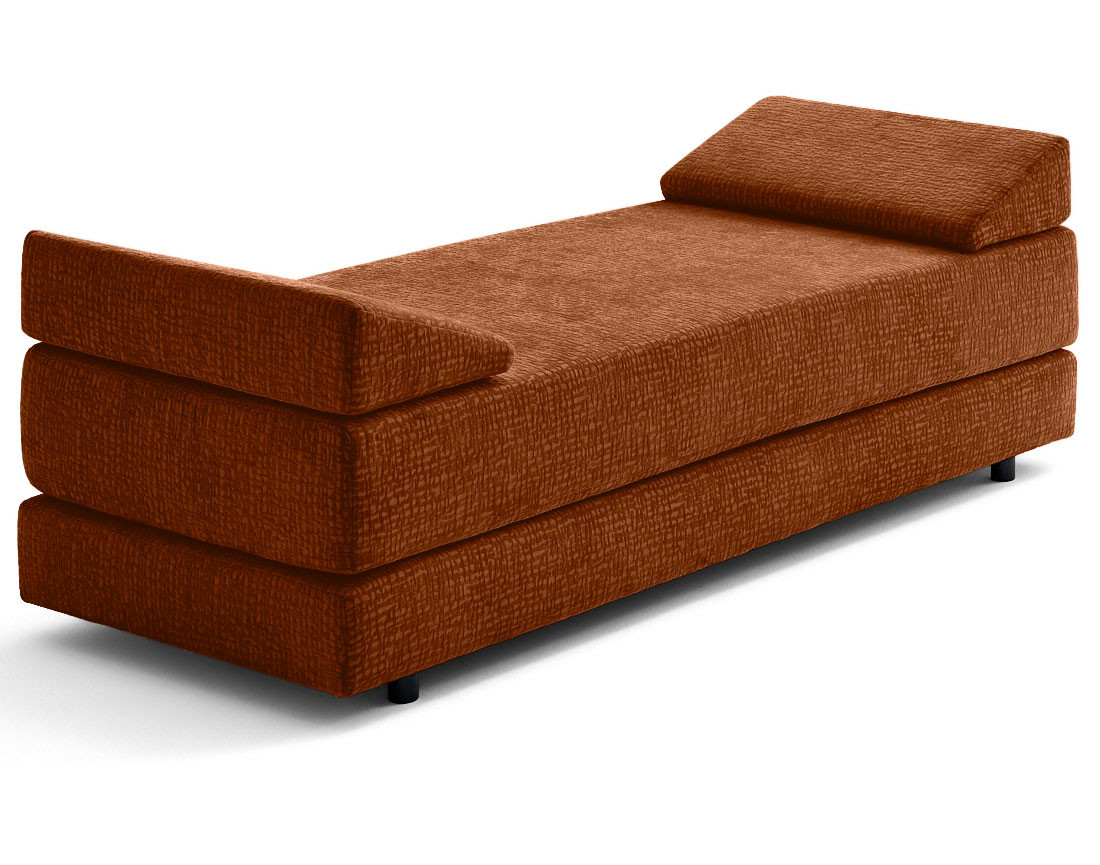 Banquette 3 places convertible en tissu velours relief Brescia