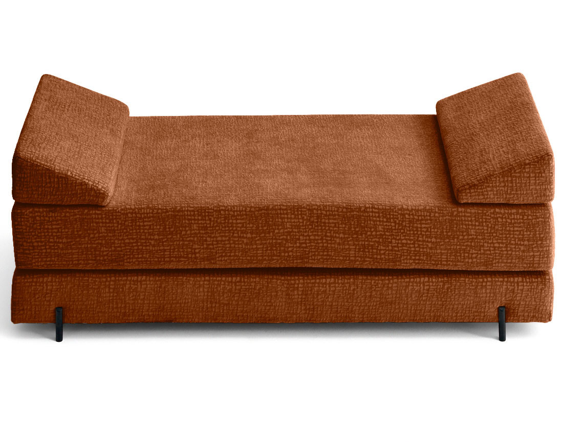 Banquette 3 places convertible en tissu velours relief Brescia