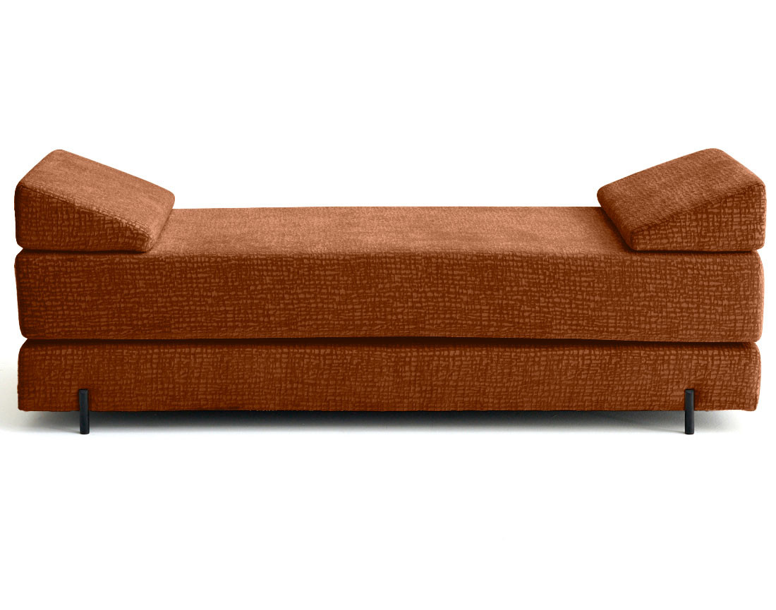 Banquette 3 places convertible en tissu velours relief Brescia