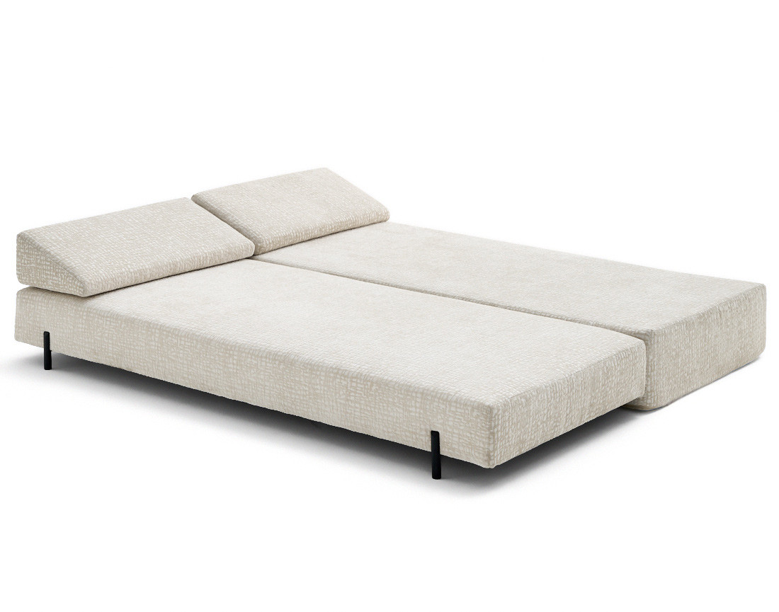 Banquette 3 places convertible en tissu velours relief Brescia