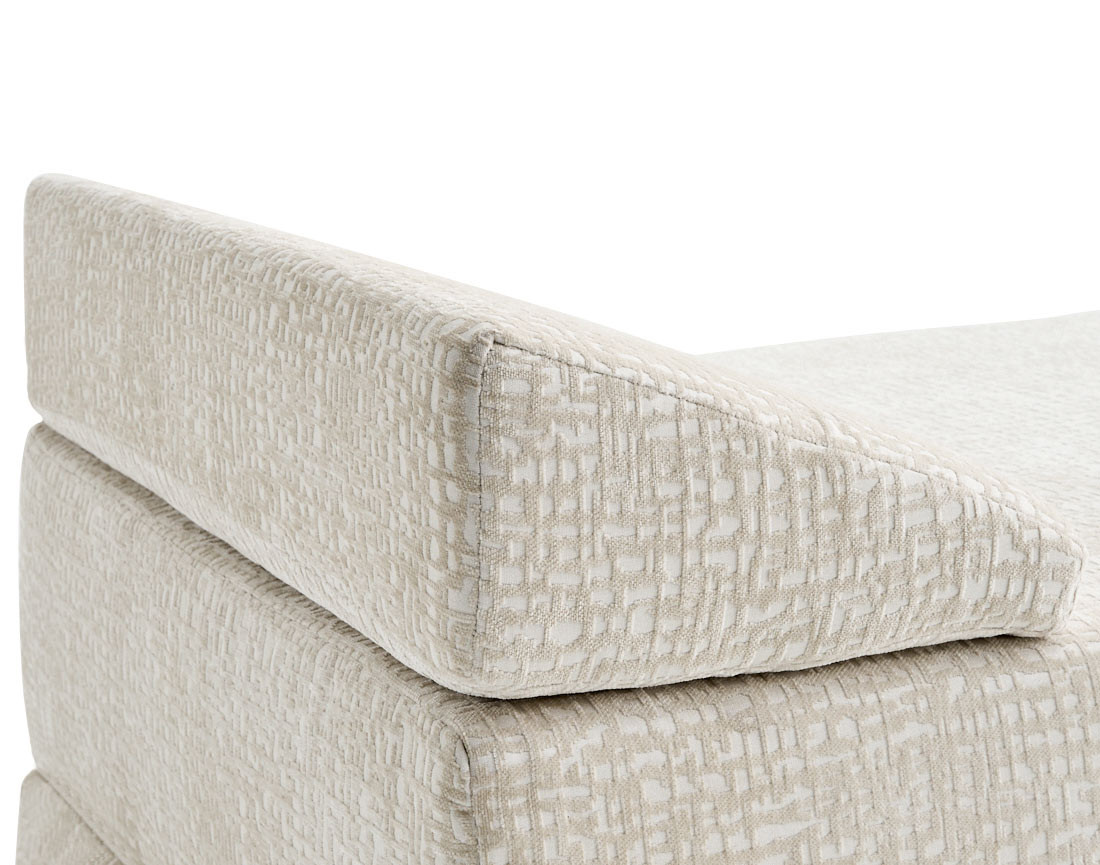 Banquette 3 places convertible en tissu velours relief Brescia