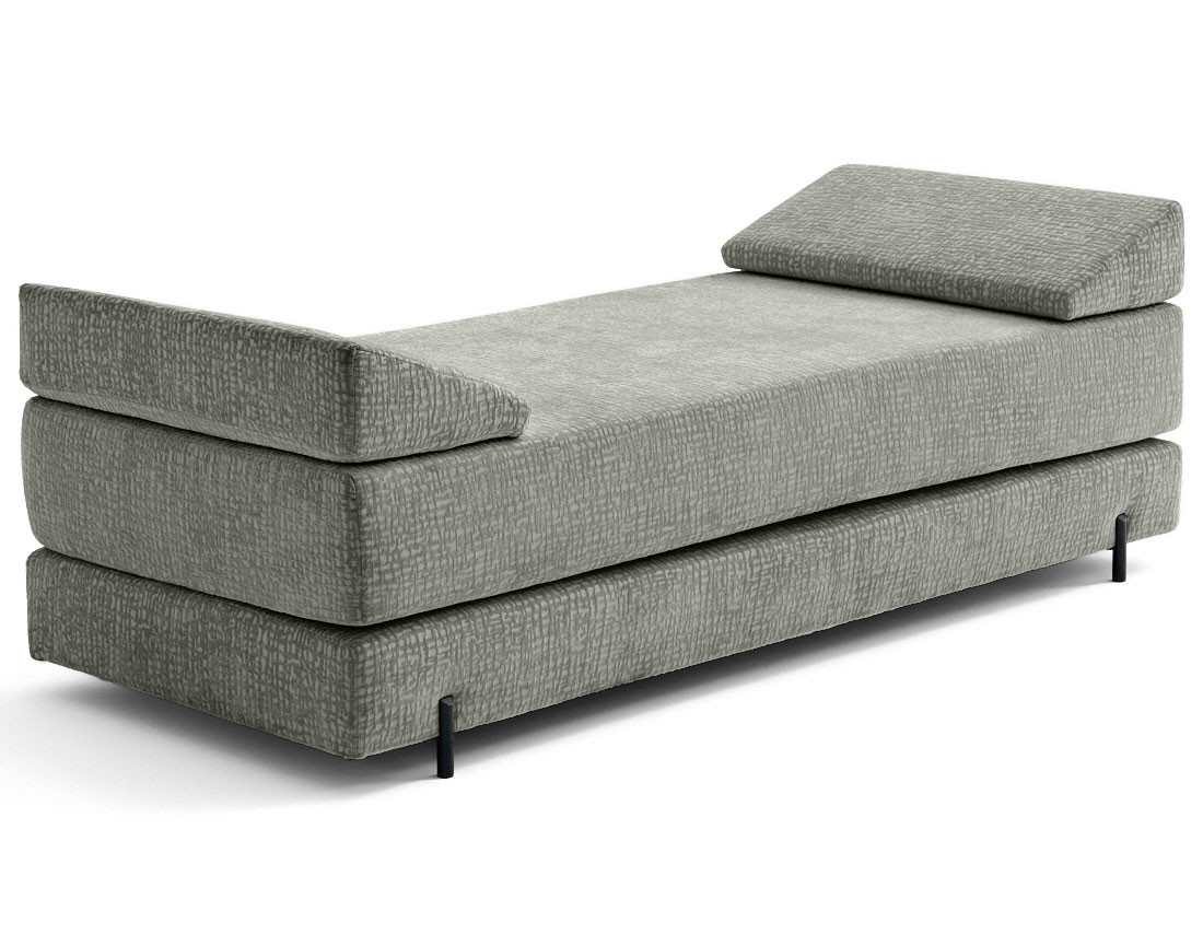 Banquette 3 places convertible en tissu velours relief Brescia Banquette 3 places convertible en tissu velours relief Brescia