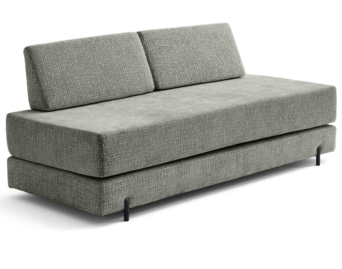 Banquette 3 places convertible en tissu velours relief Brescia Banquette 3 places convertible en tissu velours relief Brescia