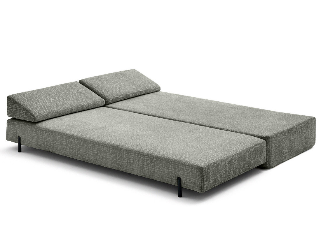 Banquette 3 places convertible en tissu velours relief Brescia Banquette 3 places convertible en tissu velours relief Brescia
