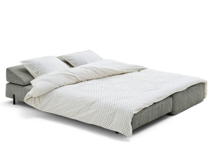 Banquette 3 places convertible en tissu velours relief Brescia