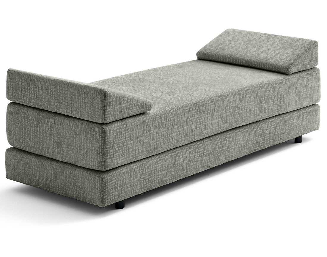 Banquette 3 places convertible en tissu velours relief Brescia Banquette 3 places convertible en tissu velours relief Brescia