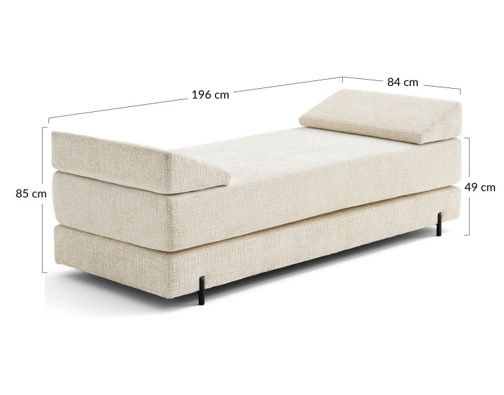 Banquette 3 places convertible en tissu velours relief Brescia