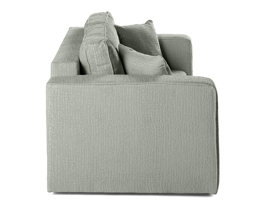 Canapé droit 2 places en tissu velours relief Topaze Canapé droit 2 places en tissu velours relief Topaze