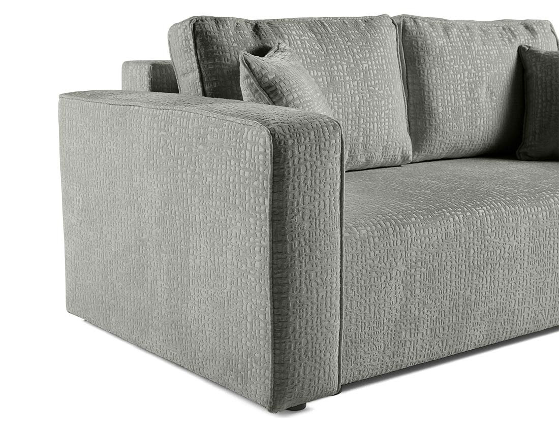 Canapé droit 2 places en tissu velours relief Topaze Canapé droit 2 places en tissu velours relief Topaze