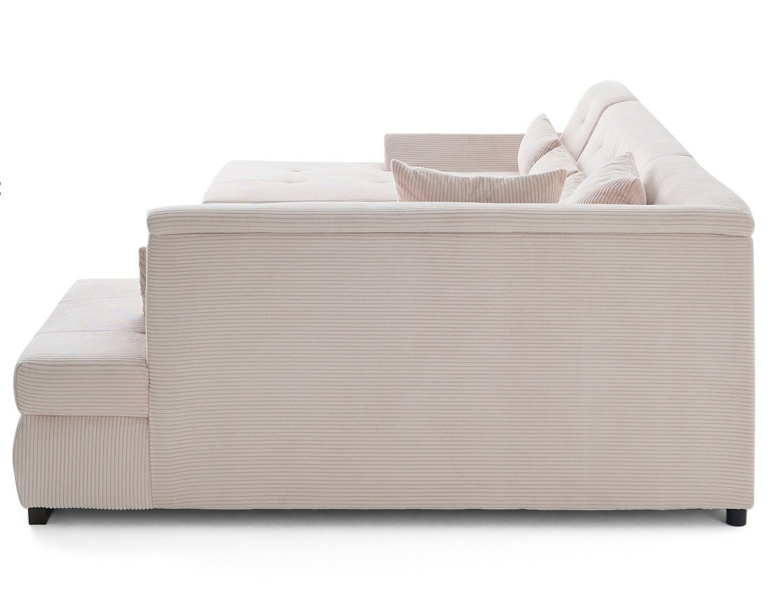 Canapé panoramique d'angle droit 7 places en velours côtelé Vermont S Canapé panoramique d'angle droit 7 places en velours côtelé Vermont S