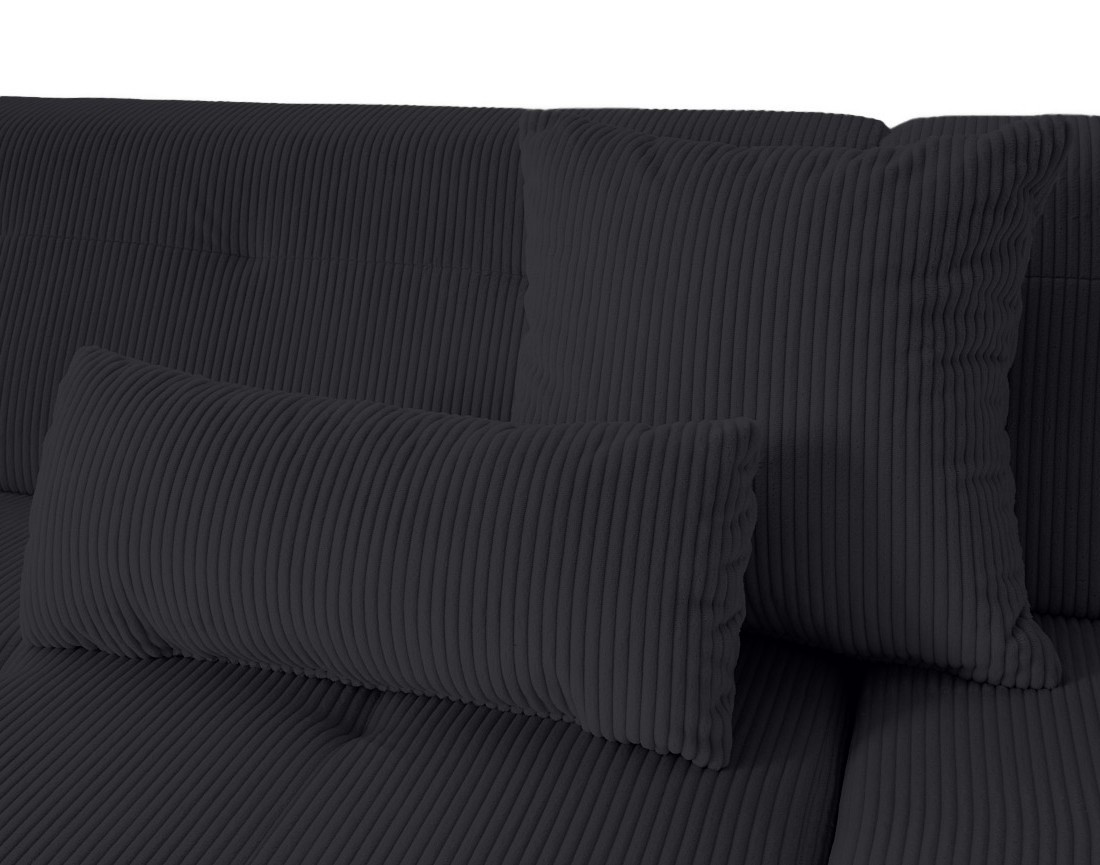 Canapé panoramique d'angle droit 7 places en velours côtelé Vermont S Canapé panoramique d'angle droit 7 places en velours côtelé Vermont S