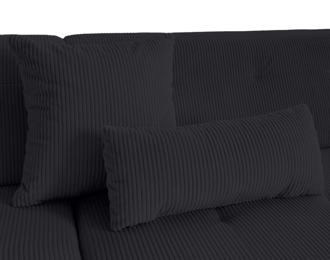 Canapé panoramique d'angle gauche 7 places en velours côtelé Vermont S Canapé panoramique d'angle gauche 7 places en velours côtelé Vermont S