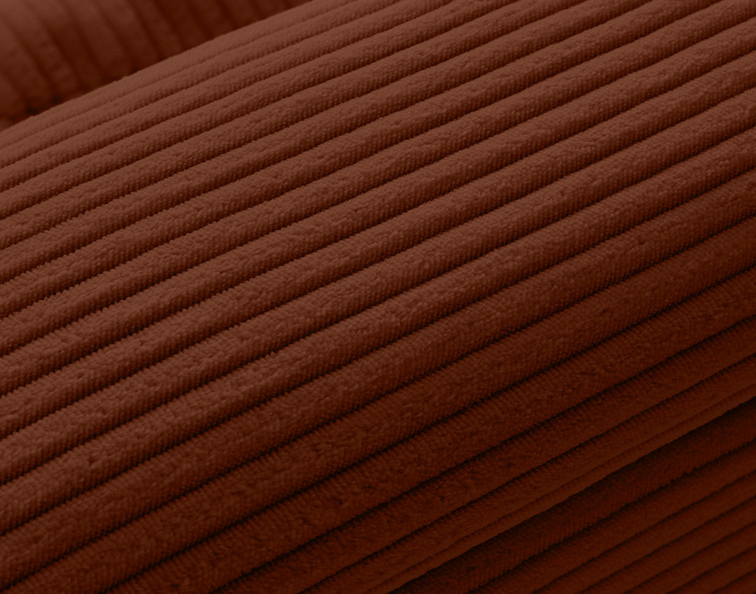 Canapé panoramique d'angle gauche 7 places en velours côtelé Vermont S