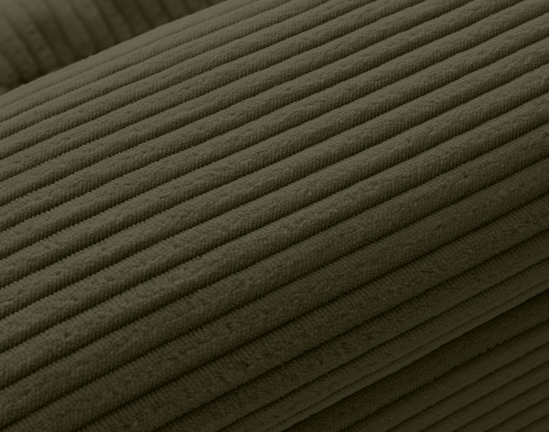 Canapé panoramique d'angle gauche 7 places en velours côtelé Vermont S