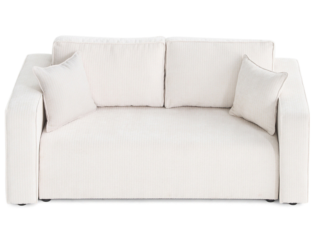 Canapé droit 2 places en velours côtelé plat Topaze Canapé droit 2 places en velours côtelé plat Topaze