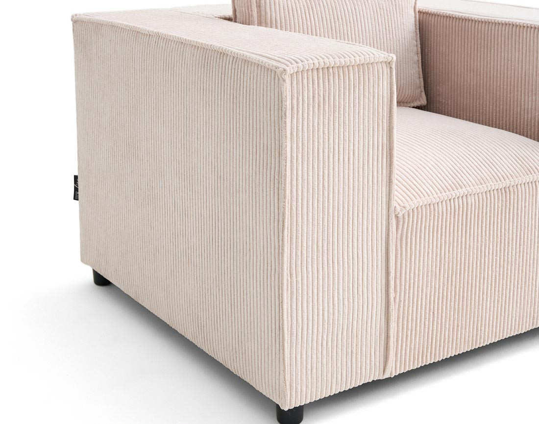 Fauteuil en velours côtelé Stella