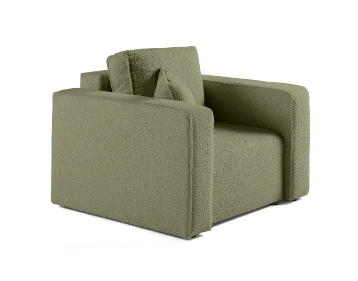 Fauteuil en tissu bouclette Topaze