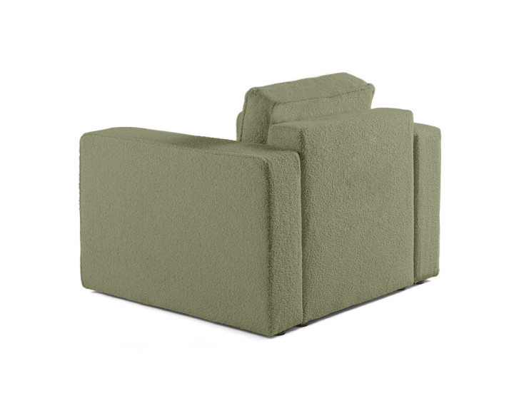 Fauteuil en tissu bouclette Topaze