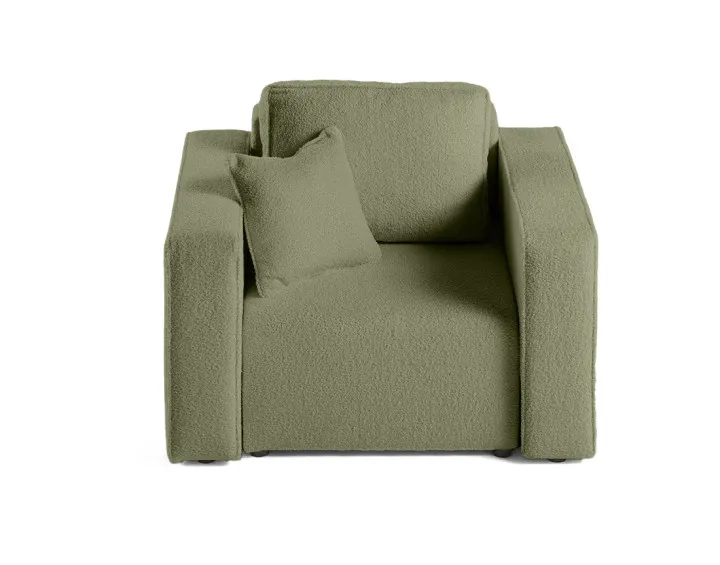 Fauteuil en tissu bouclette Topaze