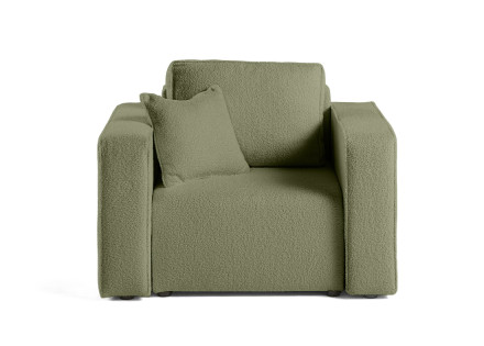 Fauteuil en tissu bouclette Topaze