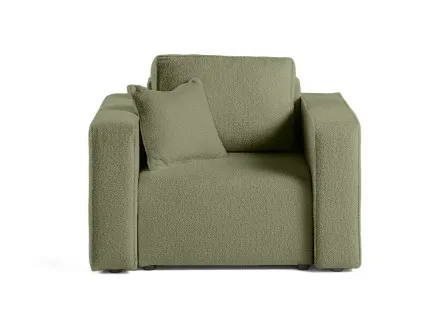 Fauteuil en tissu bouclette Topaze