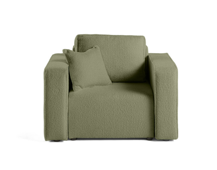 Fauteuil en tissu bouclette Topaze