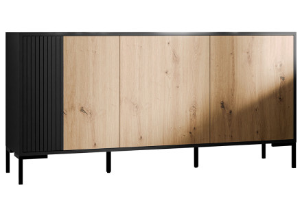 Buffet bas bois et noir 150 cm Cambridge