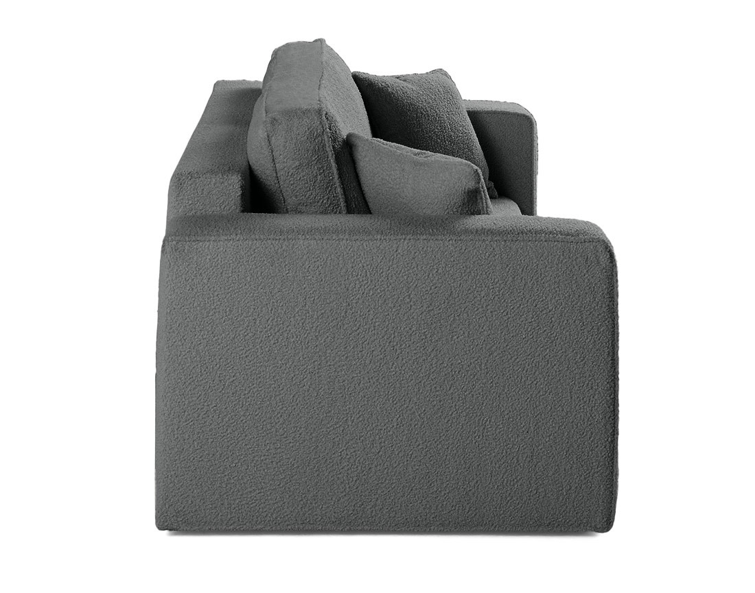 Canapé droit 2 places en tissu bouclette Topaze Canapé droit 2 places en tissu bouclette Topaze