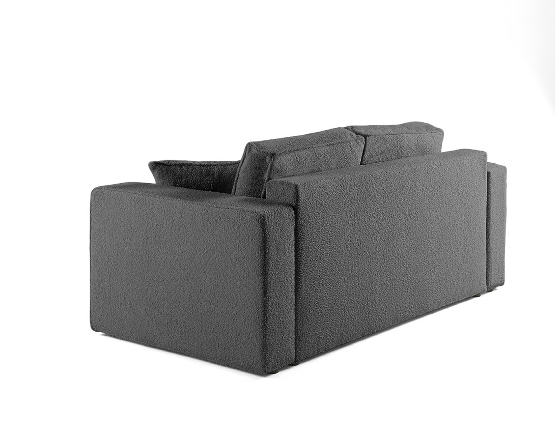 Canapé droit 2 places en tissu bouclette Topaze Canapé droit 2 places en tissu bouclette Topaze
