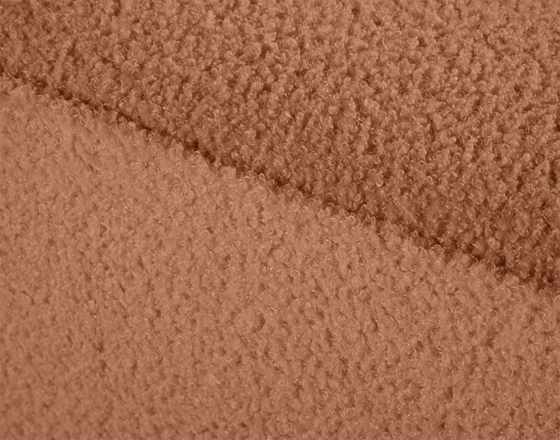 Canapé droit 2 places en tissu bouclette Topaze